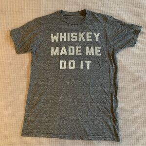 Heather Gray Whiskey Alcohol Funny Bachelor Fraternity T-Shirt size M